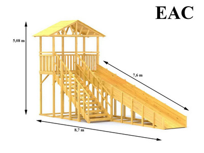 Зимняя горка TORUDA Север wood-6/1 (скат 7,6 м)